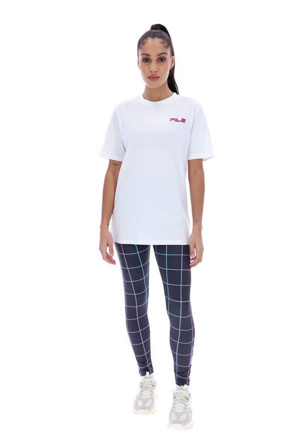 Fila T-Shirt Malaysia - Fila Graziella Logo Women White,SEOM-63470